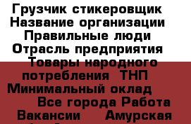 Грузчик-стикеровщик › Название организации ­ Правильные люди › Отрасль предприятия ­ Товары народного потребления (ТНП) › Минимальный оклад ­ 29 000 - Все города Работа » Вакансии   . Амурская обл.,Архаринский р-н